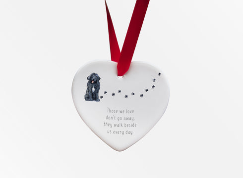 Newfoundland Walk Beside Us Ceramic Heart
